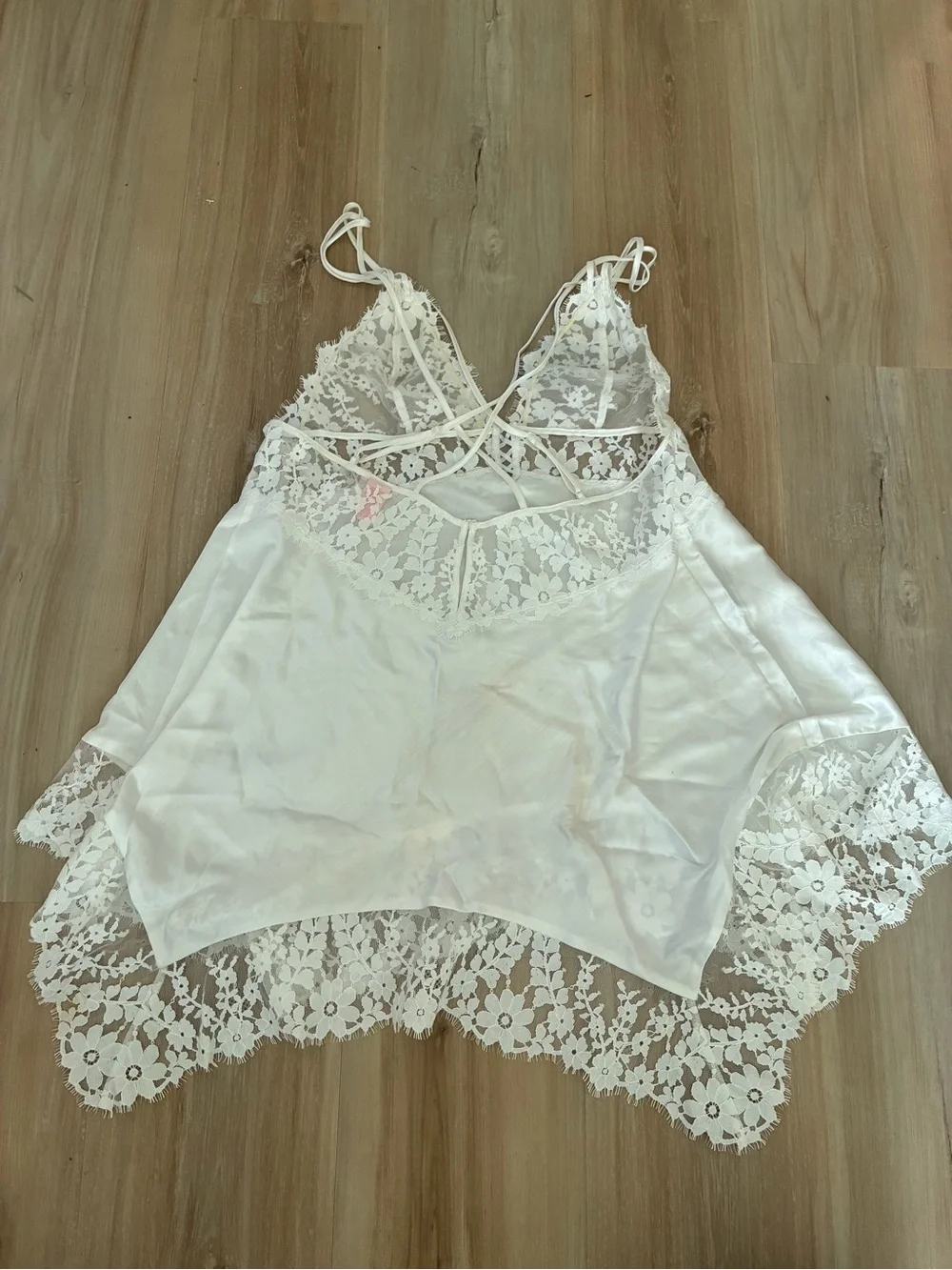 Victoria's Secret White Satin & Lace Chemise